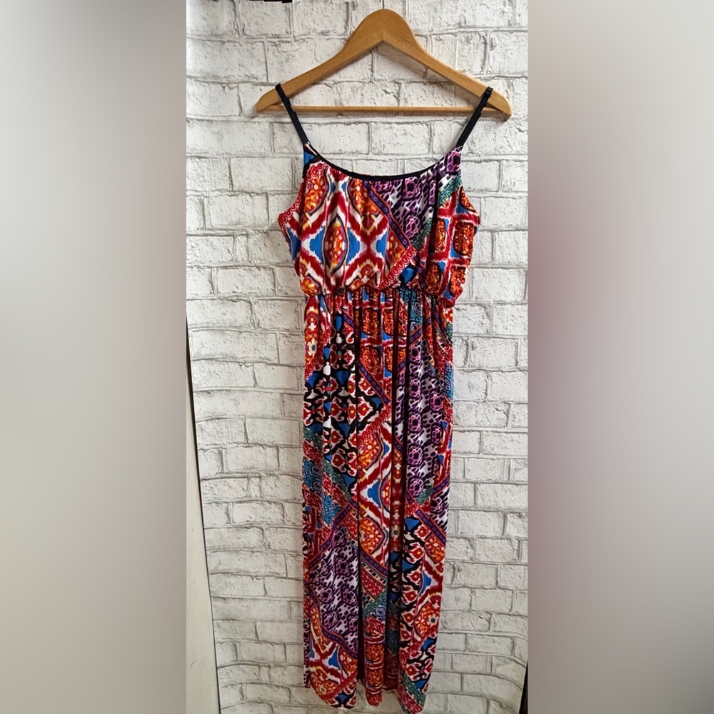 Bailey Blue Vibrant Spaghetti Strap Maxi Dress